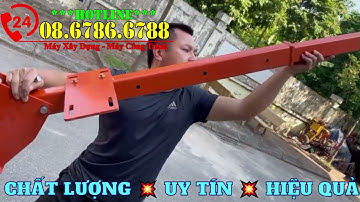 Cẩu xoay 360 độ 500kg,1 tấn lắp trên xe tải Cẩu xoay mini 500kg kết hợp tời điện 12v 24v  ‐ Được tạo