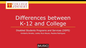 Differences in Disability Services: High School and College