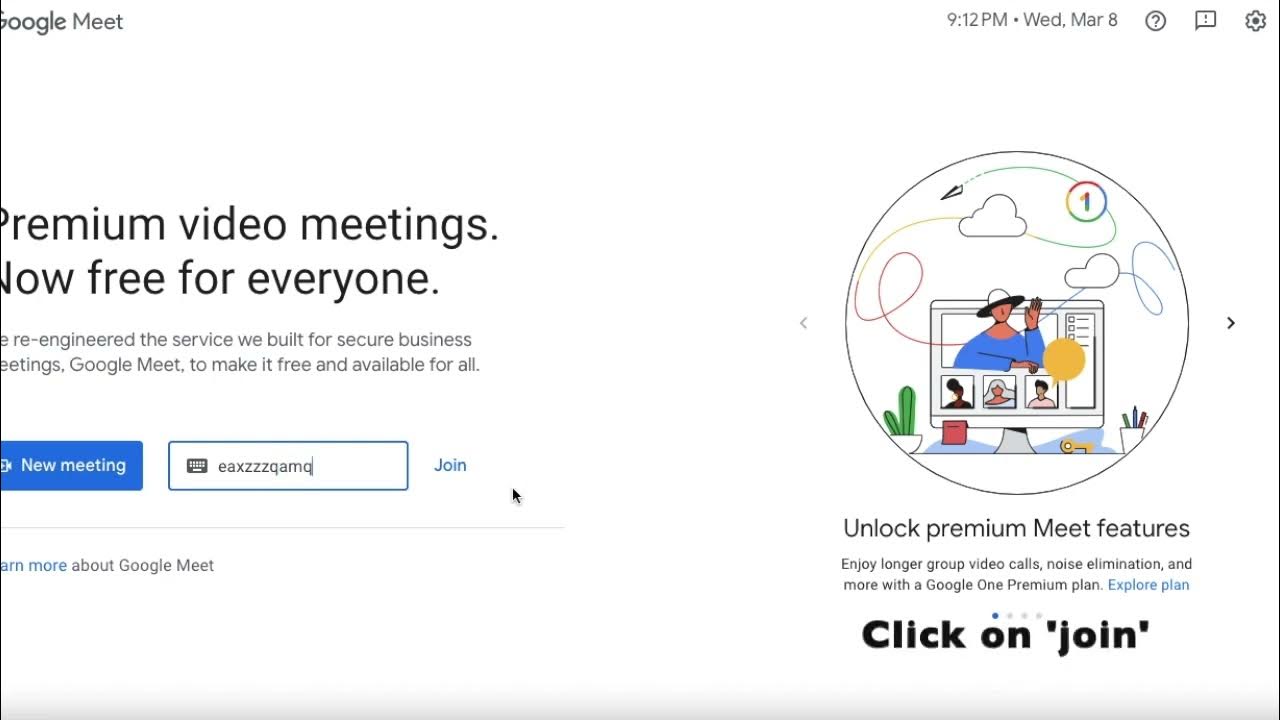 How to join a Google Meet meeting (web)? YouTube