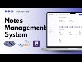 Complete Notes Management System || PHP & MySQL || Robin Codes || Download Source Code