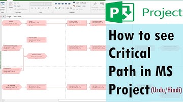 How to see Critical Path in MS Project | critical path not showing (Urdu/Hindi)