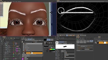Eyes,lash,brow hair tweaking in C4D