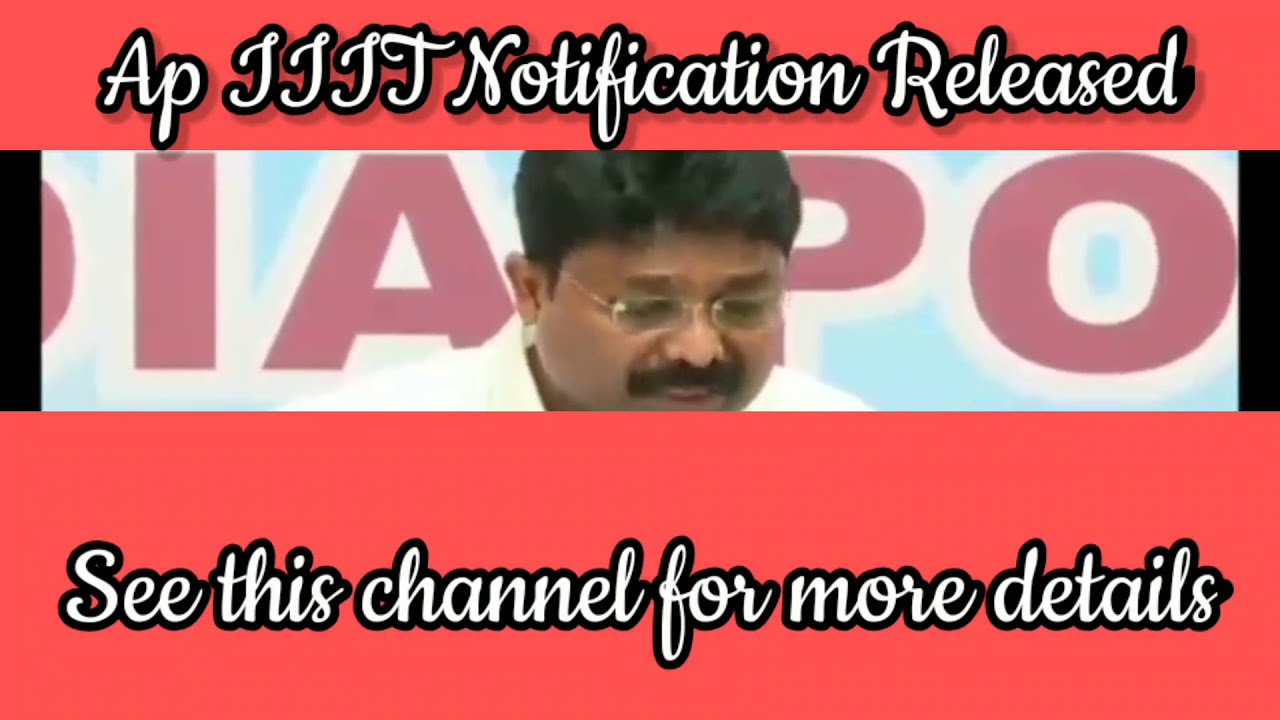 Ap IIIT Notification released 2020
