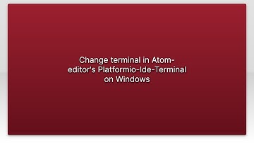 Change terminal in Atom-editor
