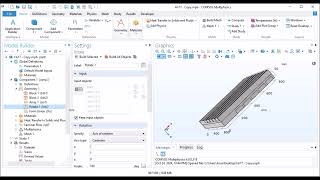 Cross flow heat exchanger in COMSOL:16