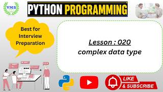 Lesson 020 | Python Programming | complex data type