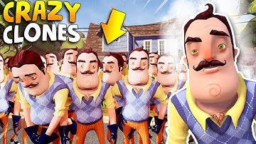 CLONING 10,000 NEIGHBORS....(then this happened) | Hello Neighbor Gameplay (Mods)