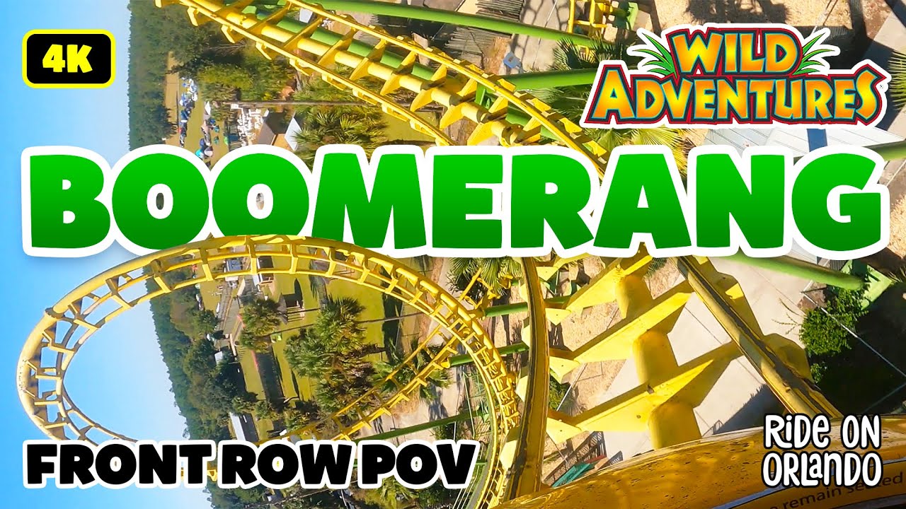 Boomerang at Wild Adventures 4K Front Row POV YouTube