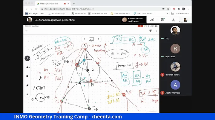 INMO Geometry Problems Day 3 - Dr. Ashani Dasgupta