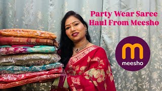 Download Lagu Beautiful Party Wear Saree Haul From Meesho  MP3