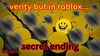 Roblox Verity companion secret ending