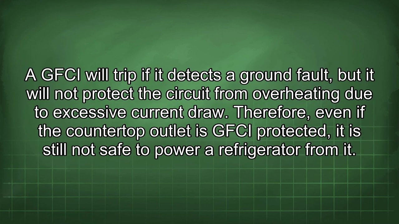 Refrigerator Powering Do not Use Countertop Outlets
