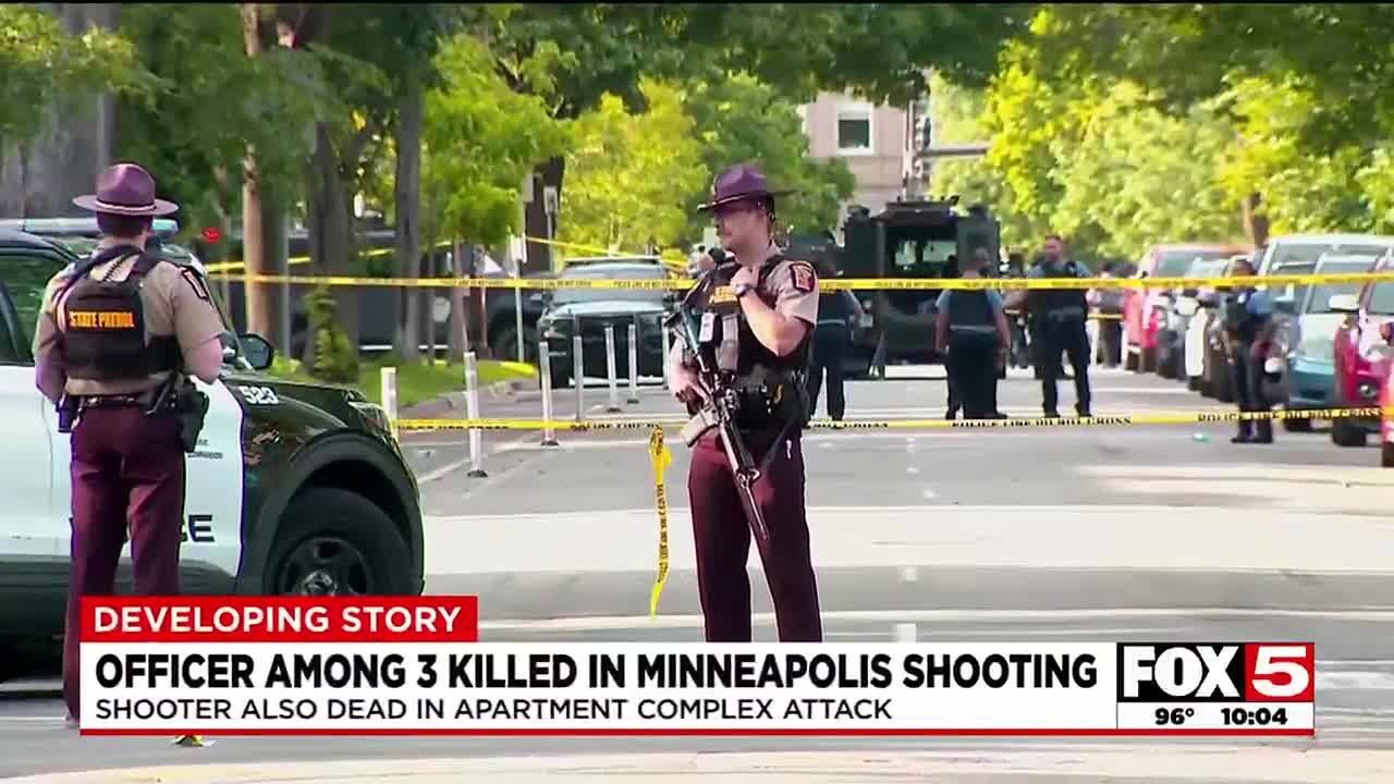 Officer among 3 killed in Minneapolis shooting - YouTube