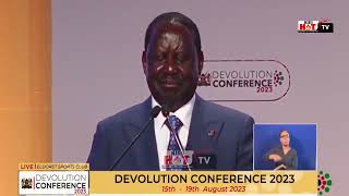 Listen to Raila's brilliant speech during the Devolution Conference 2023 that made governors to Cry