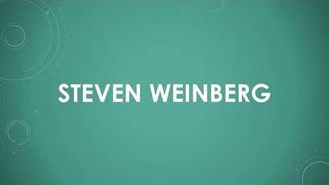 Steven Weinberg (EN)