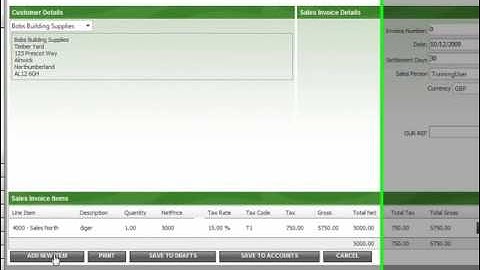 Create a Sales Invoice.wmv