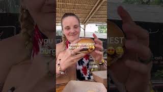 Best burger in Lombok?👀✅ Smah burger in lombok! #burger #food #mukbang #travel #backpacking