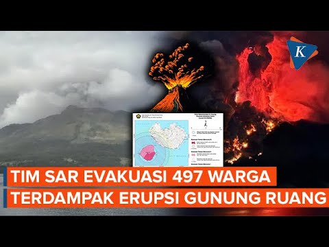 Erupsi Gunung Ruang, 497 Warga Dievakuasi