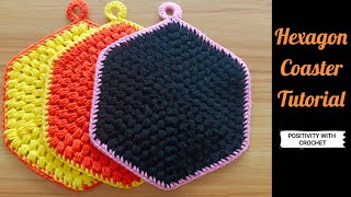 How to Crochet a Hexagon Coaster