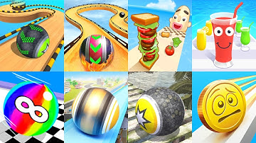 Going Balls Vs Sky Rolling Ball 3D, Sandwich Runner, Juice Run, Ball Run 2048 Infinity