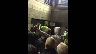 Arsenal away fans vs spurs fans outside white hart lane kicking off