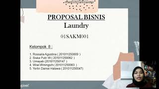 PROPOSAL BISNIS usaha Laundry Universitas Pamulang kelas 01SAKM001 Kelompok 8