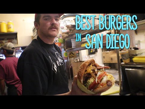 San Diego food tour!! AMAZING BURGERS in Hodad's Ocean Beach..