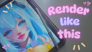 How to render like a PRO on procreate (6 steps!)