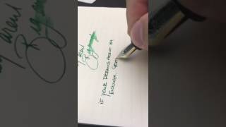 Montblanc 149 Fine with Montblanc Irish Green Writing Sample