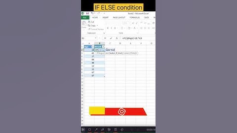 IF ELSE condition #exceltutorial #excel #exceltips