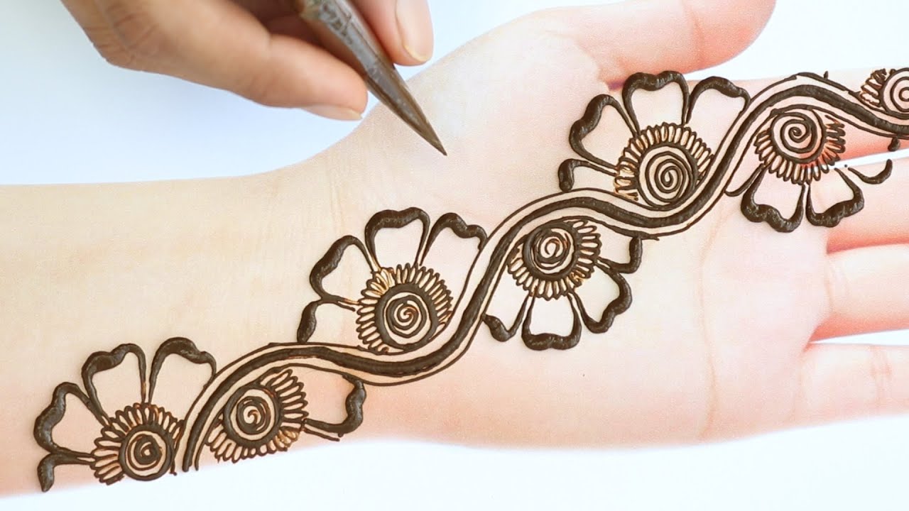 Mehendi design for front hands - Mehandi design easy and beautiful ...