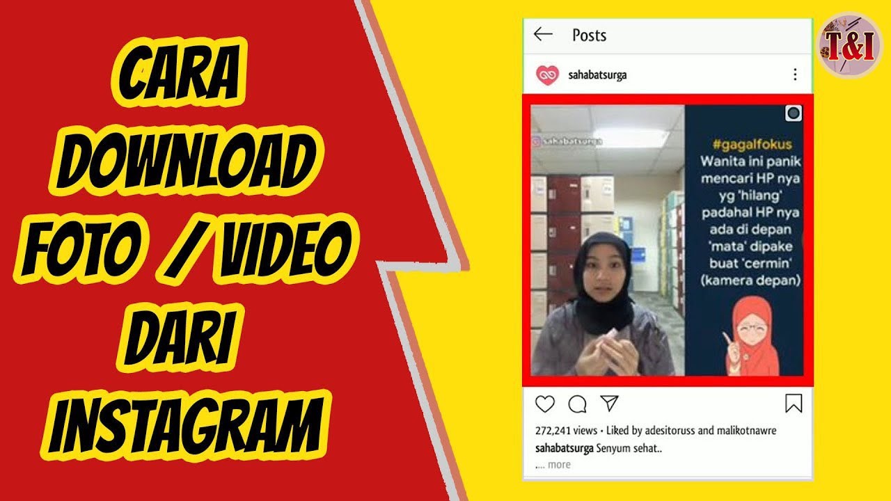 Cara Download video & foto dari Instagram 