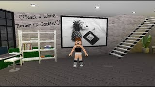 ROBLOX | Welcome to Bloxburg: ♡Black & White Tumblr ID Codes♡ -DaPandaGirl