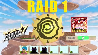 Beating Raid 1 Extreme Using Only 3 Units | Solo Gameplay | Roblox All Star Tower Defense