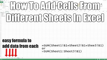 How to Add Values Across Multiple Sheets in Excel