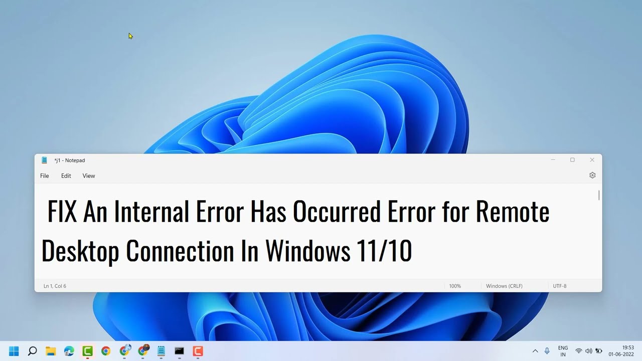 An internal error has. Unexpected Error.