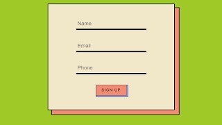 How to make form for Web site with only html and css screenshot 1