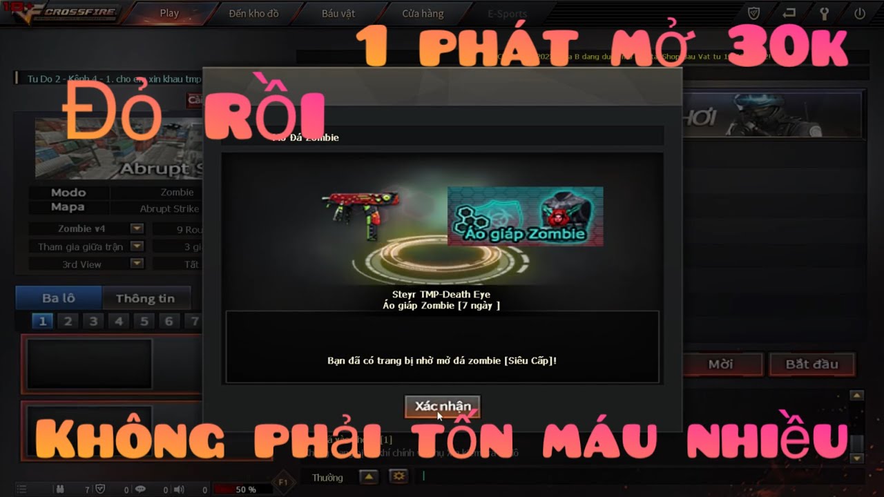 Săn TMP mắt quỷ màu đỏ CF