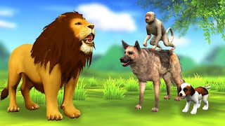 कुत्ता बंदर की दोस्ती और शेर Dog Monkey Friendship and Lion Kahani Hindi Kahaniya हिंदी कहानियां