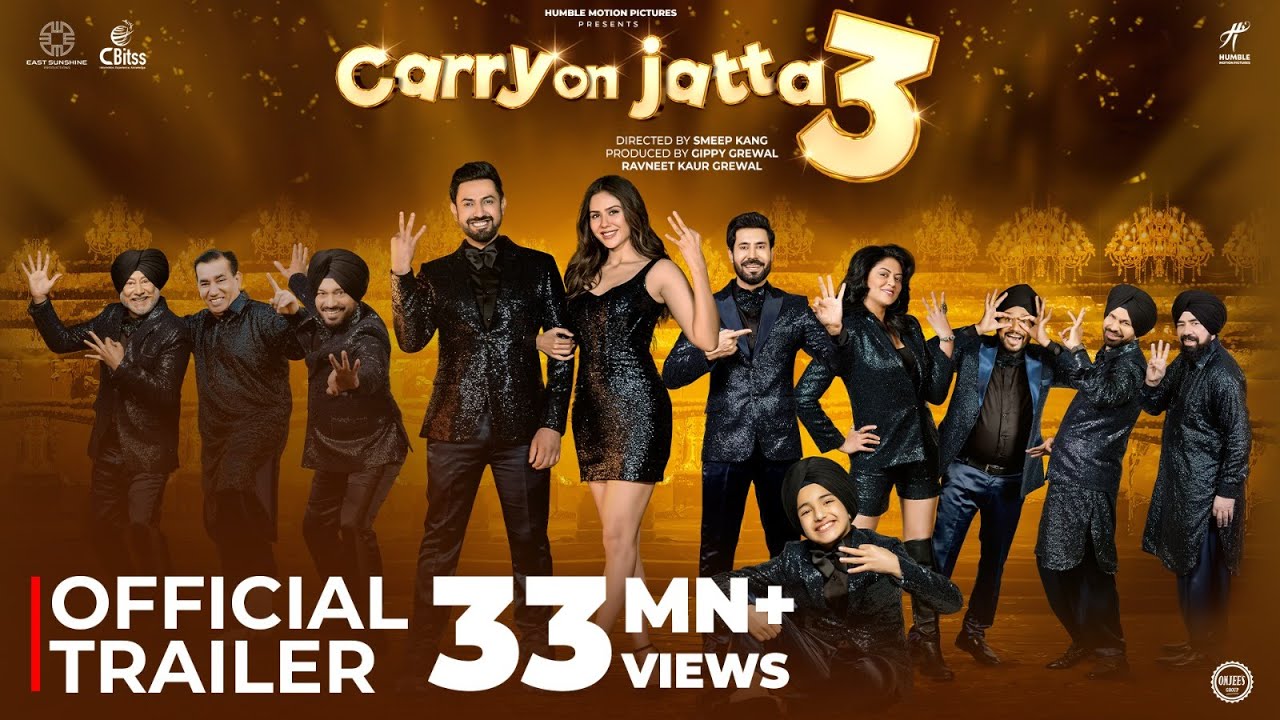 CARRY ON JATTA 3 Official Trailer Gippy Grewal  Binnu Dhillon  Sonam Bajwa  Gurpreet Ghuggi