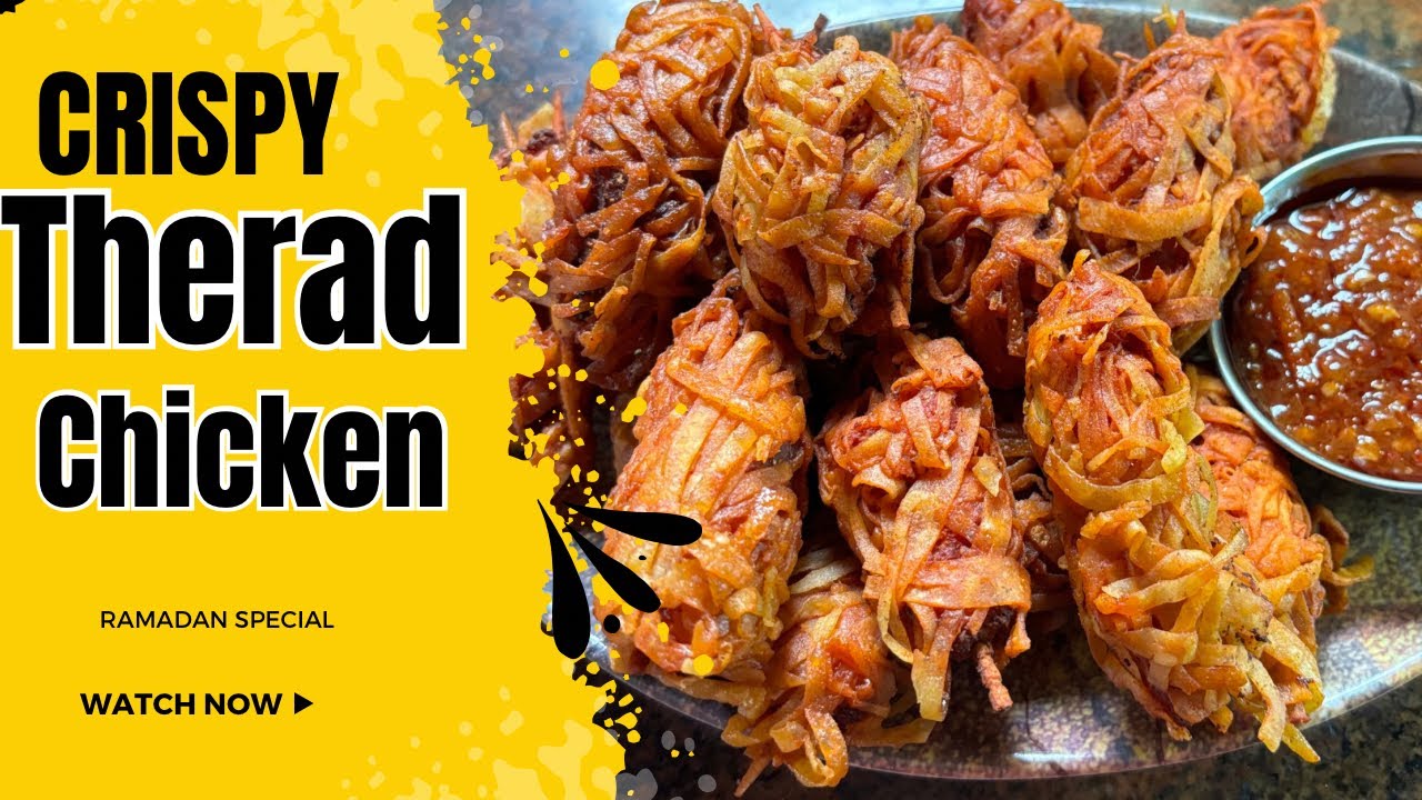 Threaded Chicken Crispy Thread chicken Recipe |Restaurant style |Ramadan special |# ...