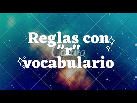 REGLA CON LA "R"/VOCABULARIO/ESPAÑOL/CLASE MIÉRCOLES 1 DE ABRIL DE 2020.