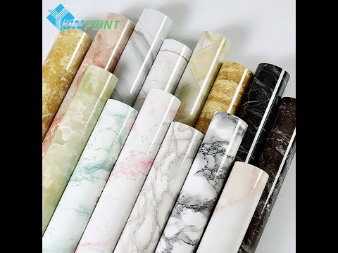 Self Adhesive Marble Vinyl Wallpaper Roll Furniture Decorative Film Waterproof Wall Stickers for