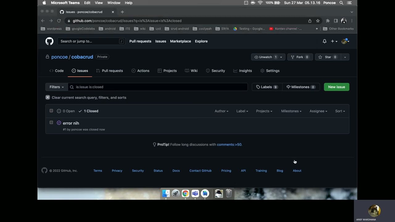 Belajar GIT VCS - Issue