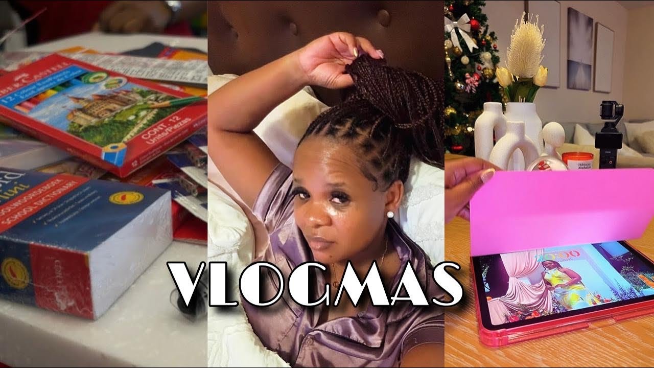 Влогмас, эпизод 3: Несколько дней из моей жизни… Новая прическа и покупки канцелярских товаров.
