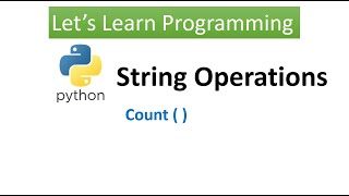 Python || String count method