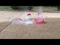 Popping 3 water balloons with an arrow in slo mo :SHORT: