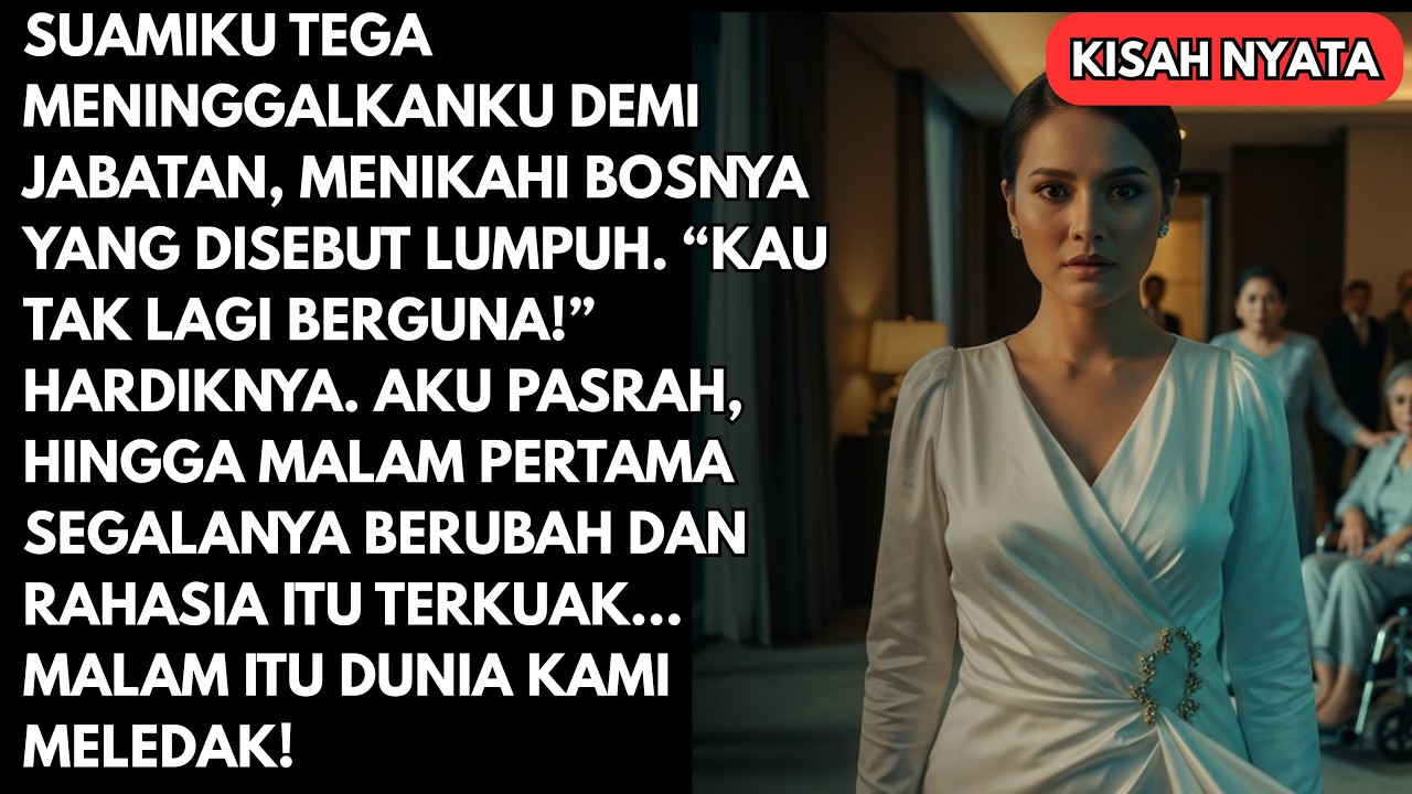 demi jabatan, menikahi bosnya yang disebut lumpuh. “Kau tak lagi berguna!” hardiknya