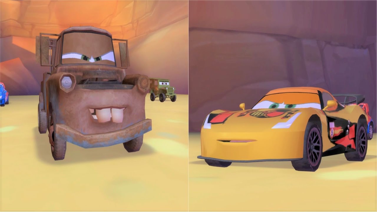 Disney Pixar Cars 2 Mater vs Miguel Camino Race - YouTube