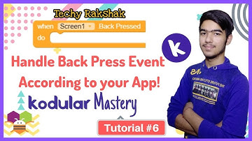 #6 How to Handle Back Press Event in Kodular | Android App Development | MIT App Inventor
